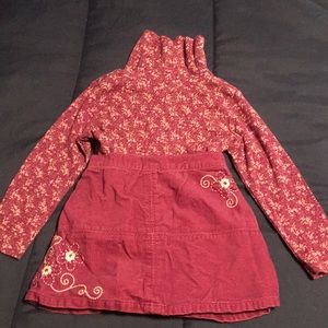 Girls Gymboree turtleneck and Gymboree skort